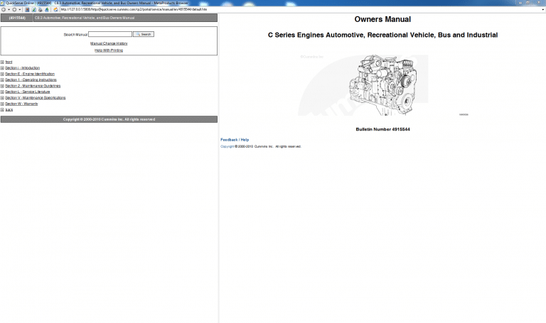 Cummins Owners Manual C8.3 Automotive Recreational Vehicle and Bus Engine PDF Download