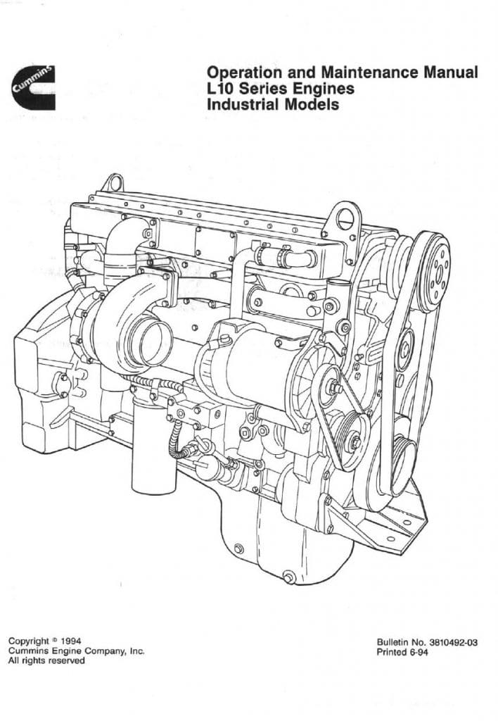 Cummins L10 Operation and Maintence Manual PDF Download