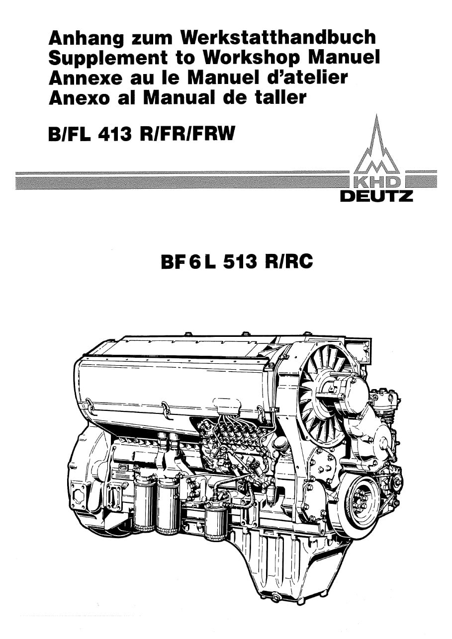 DEUTZ Workshop Manual BF6L513R RC PDF Download
