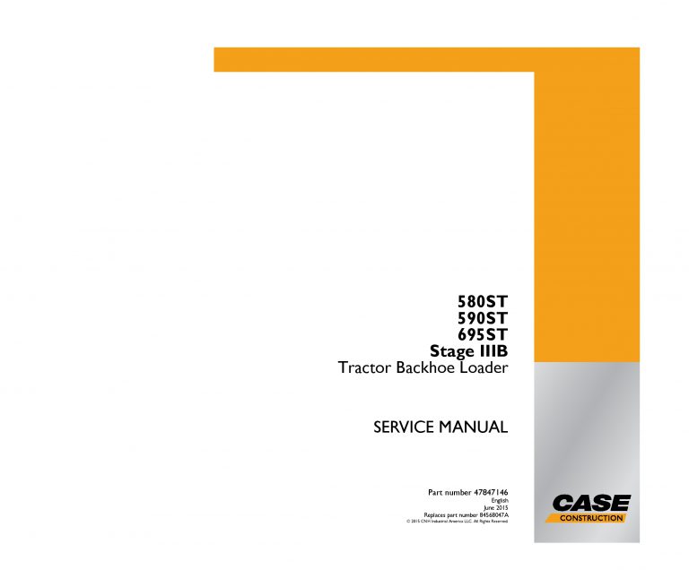 CASE 580ST 590ST 695ST Stage IIIB Tractor Backhoe Loader SERVICE MANUAL PDF Download