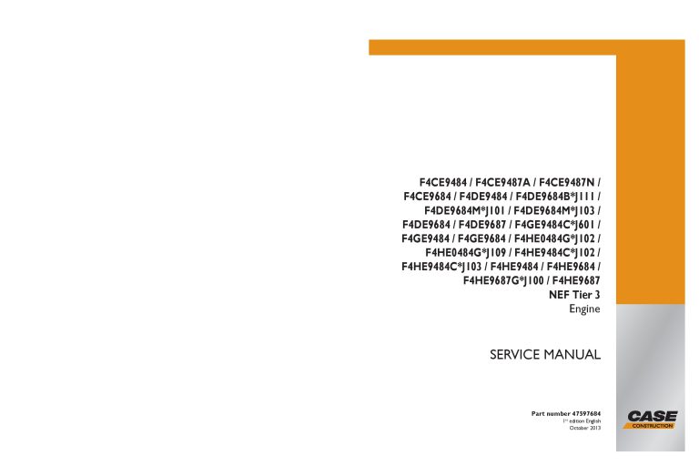 CASE NEF Tier 3 engine SERVICE MANUAL PDF Download