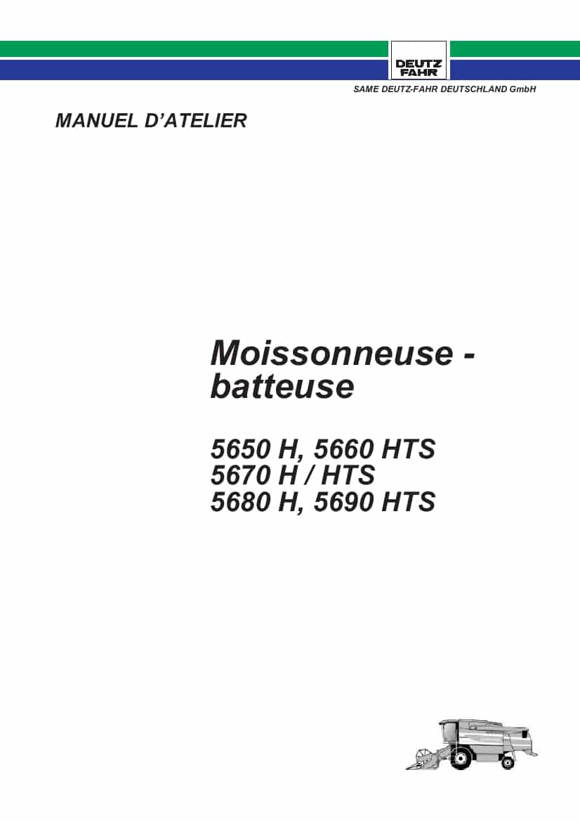 DEUTZ-FAHR 5650-5690 Balance Francais Service Workshop Manual PDF Download