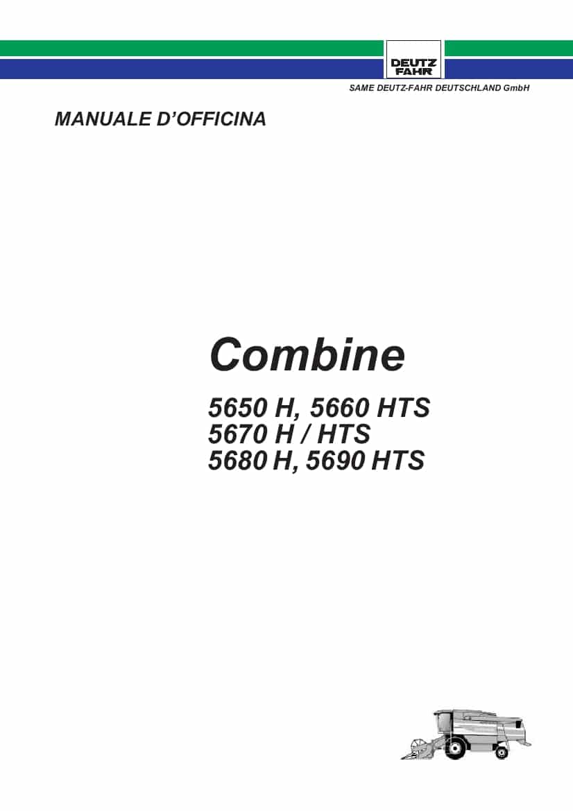 DEUTZ-FAHR 5650-5690 Balance Italiano Service Workshop Manual PDF Download