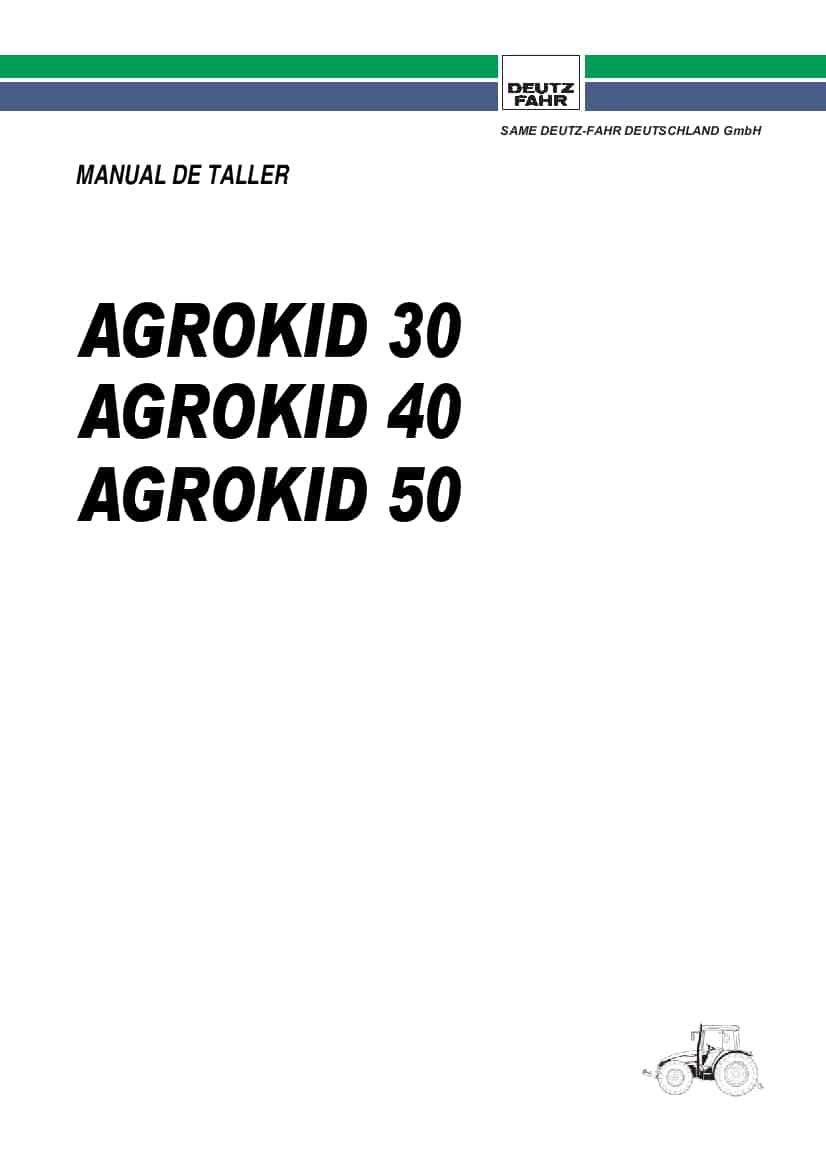 DEUTZ-FAHR AGROKID 30-40-50 Espanol Service Workshop Manual PDF Download