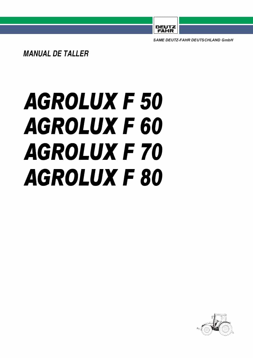 DEUTZ-FAHR AGROLUX F50-F60-F70-F80 Espanol Service Workshop Manual PDF Download