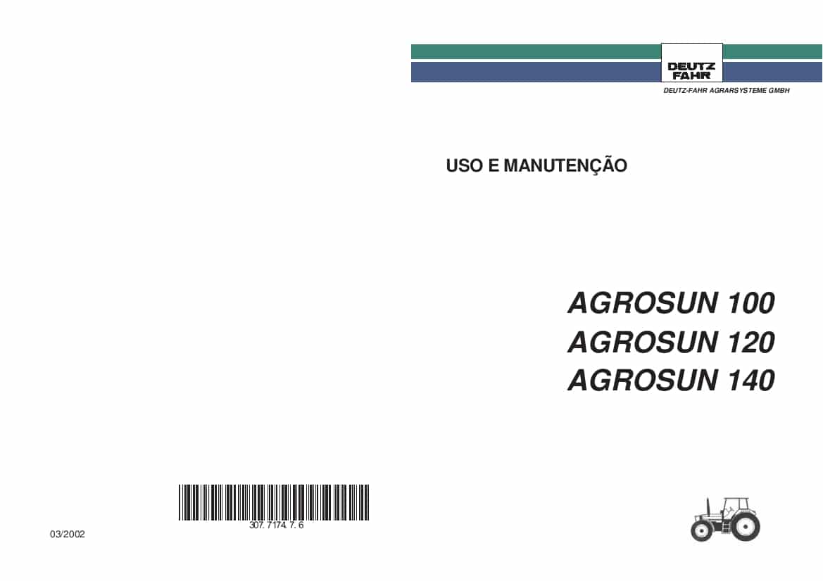 DEUTZ-FAHR AGROSUN 100-120-140 Portogues User Manual PDF Download