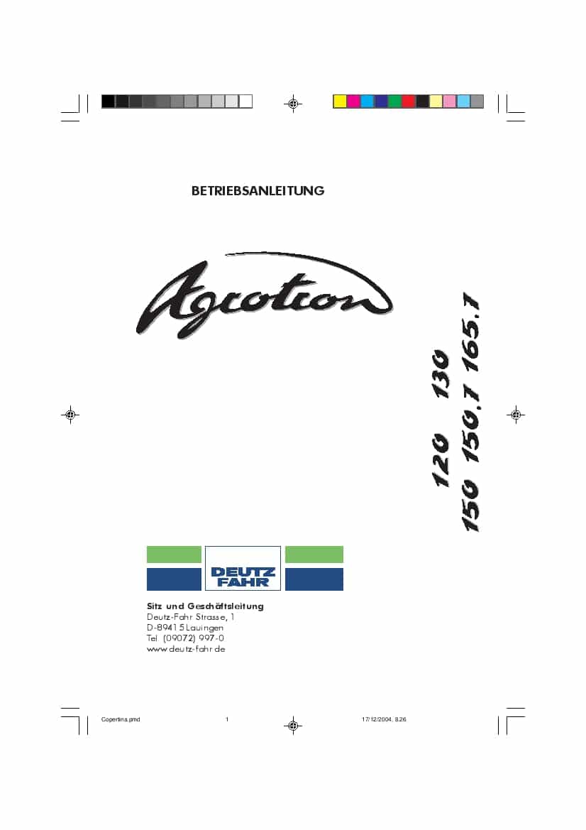 DEUTZ-FAHR AGROTRON 120-130-150-150.7-165.7 Portogues User Manual PDF Download