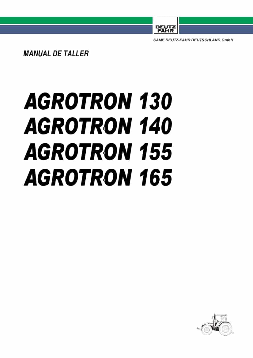 DEUTZ-FAHR AGROTRON 130-140-155-165 MK3 Espanol Service Workshop Manual PDF Download