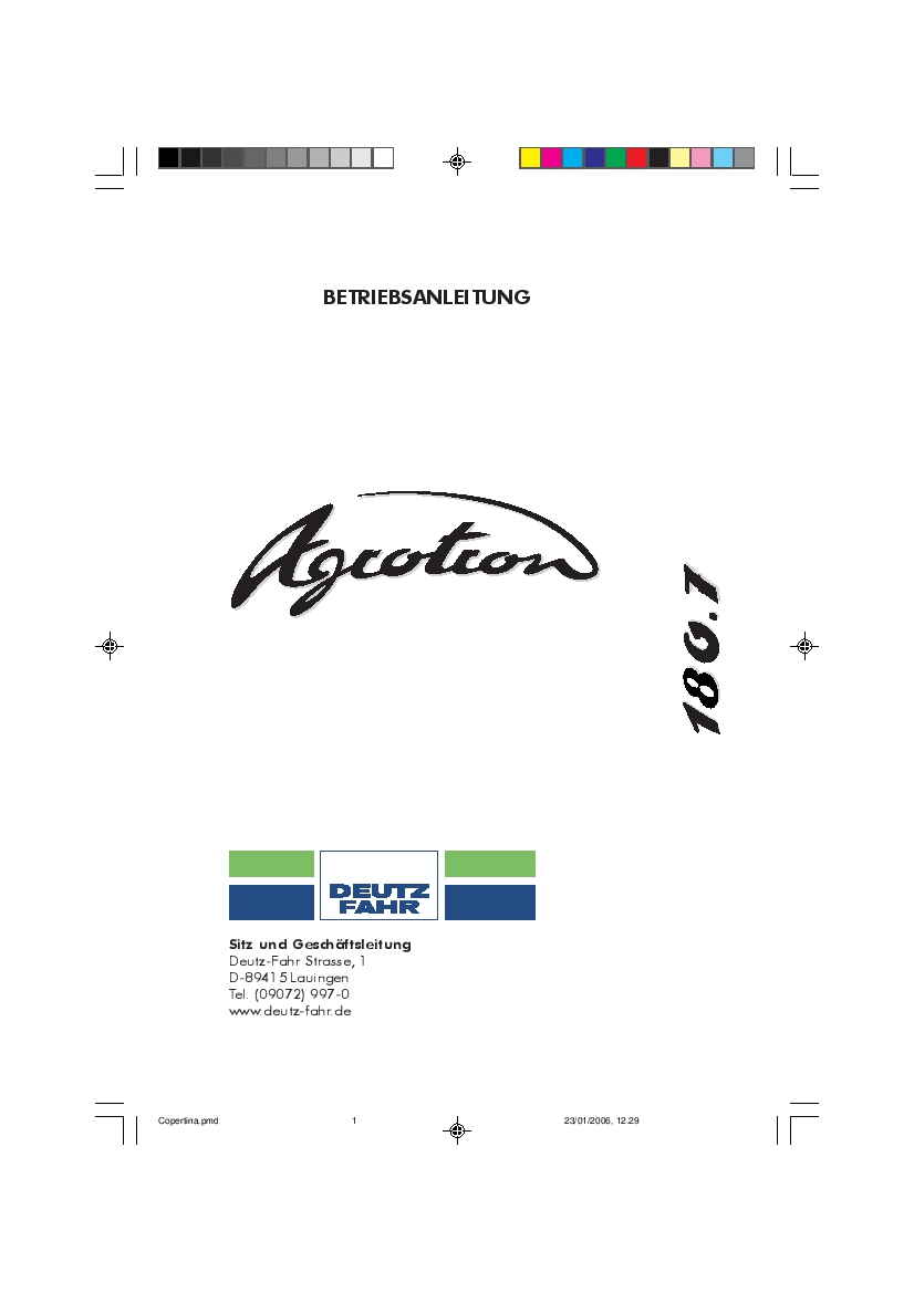 DEUTZ-FAHR AGROTRON 180.7 Deutsch User Manual PDF Download