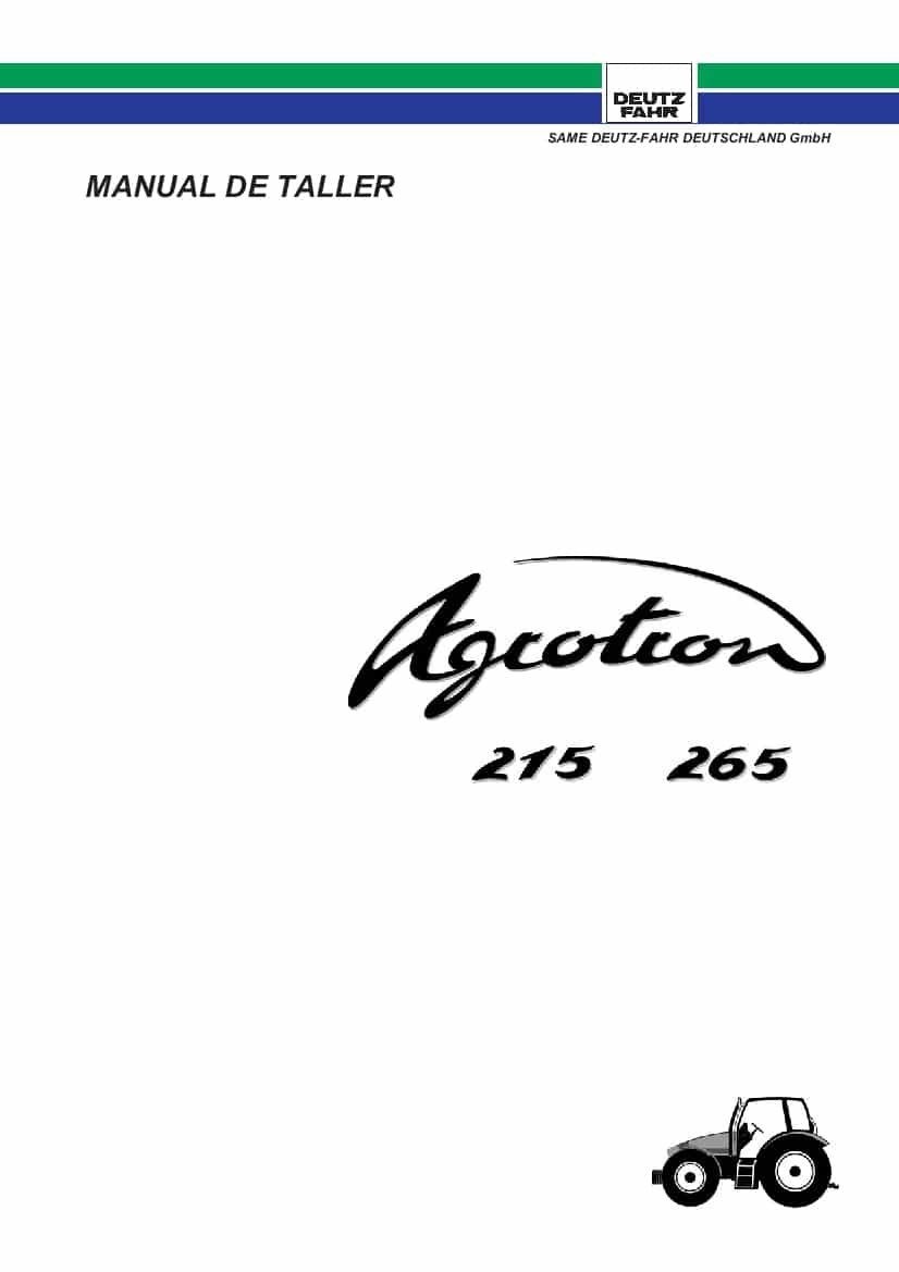 DEUTZ-FAHR AGROTRON 215-265 Espanol Service Workshop Manual PDF Download