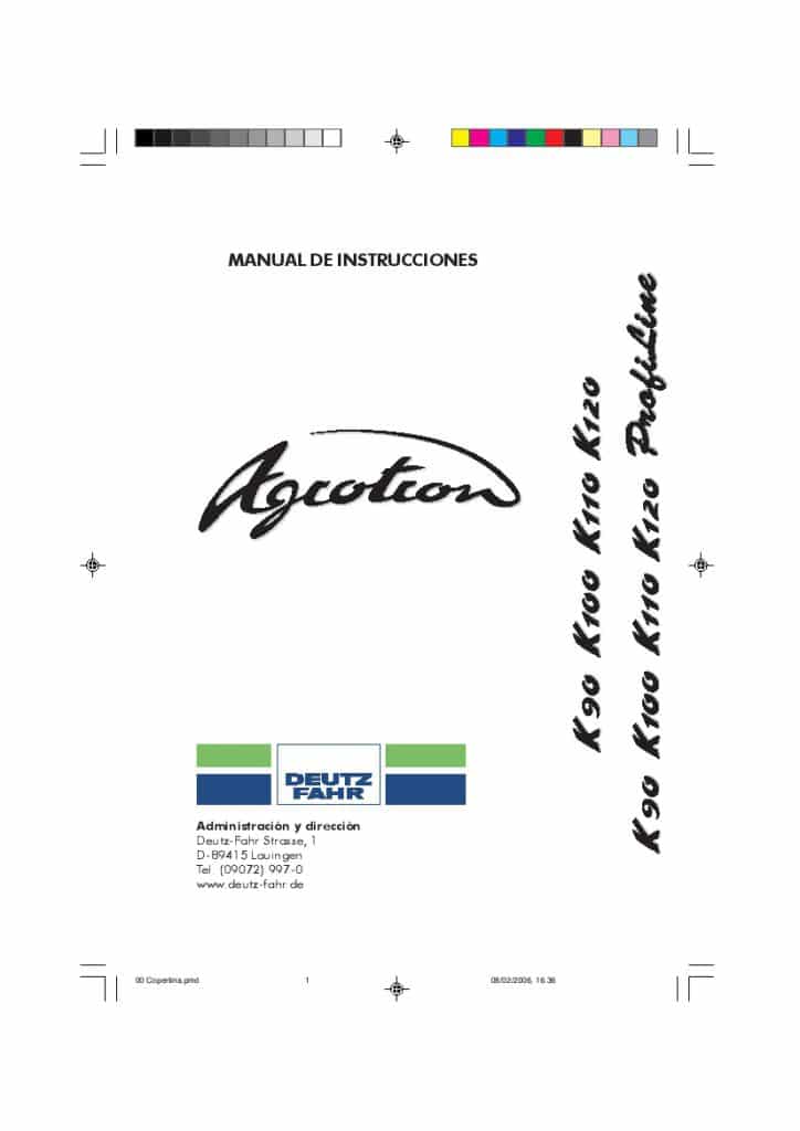 DEUTZ-FAHR AGROTRON K 90-100-110-120 90-100-110-120 Profiline Espanol User Manual PDF Download