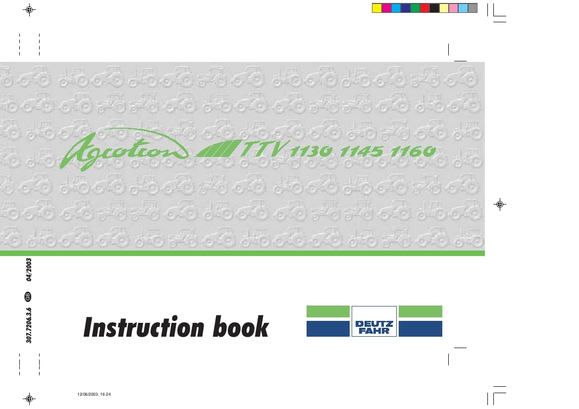 DEUTZ-FAHR AGROTRON TTV 1130-1145-1160 English User Manual PDF Download
