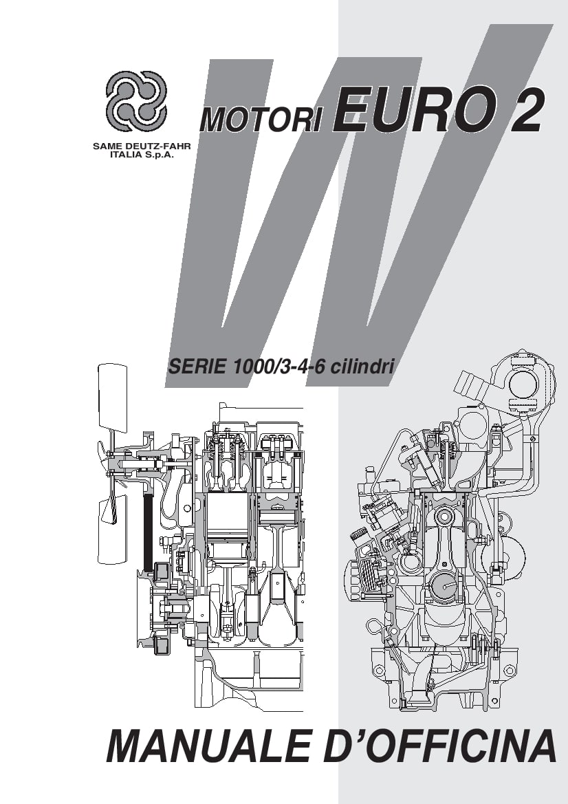DEUTZ-FAHR ENGINES 1000.3.4.6 W EUROII Italiano Service Workshop Manual PDF Download