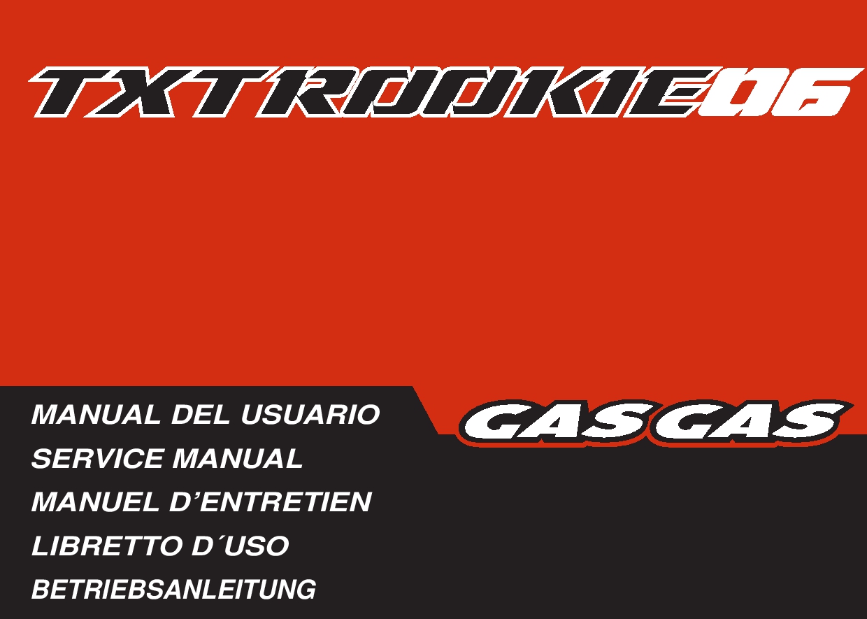 GasGas TXT Rookie 2006 Repair Manual PDF Download