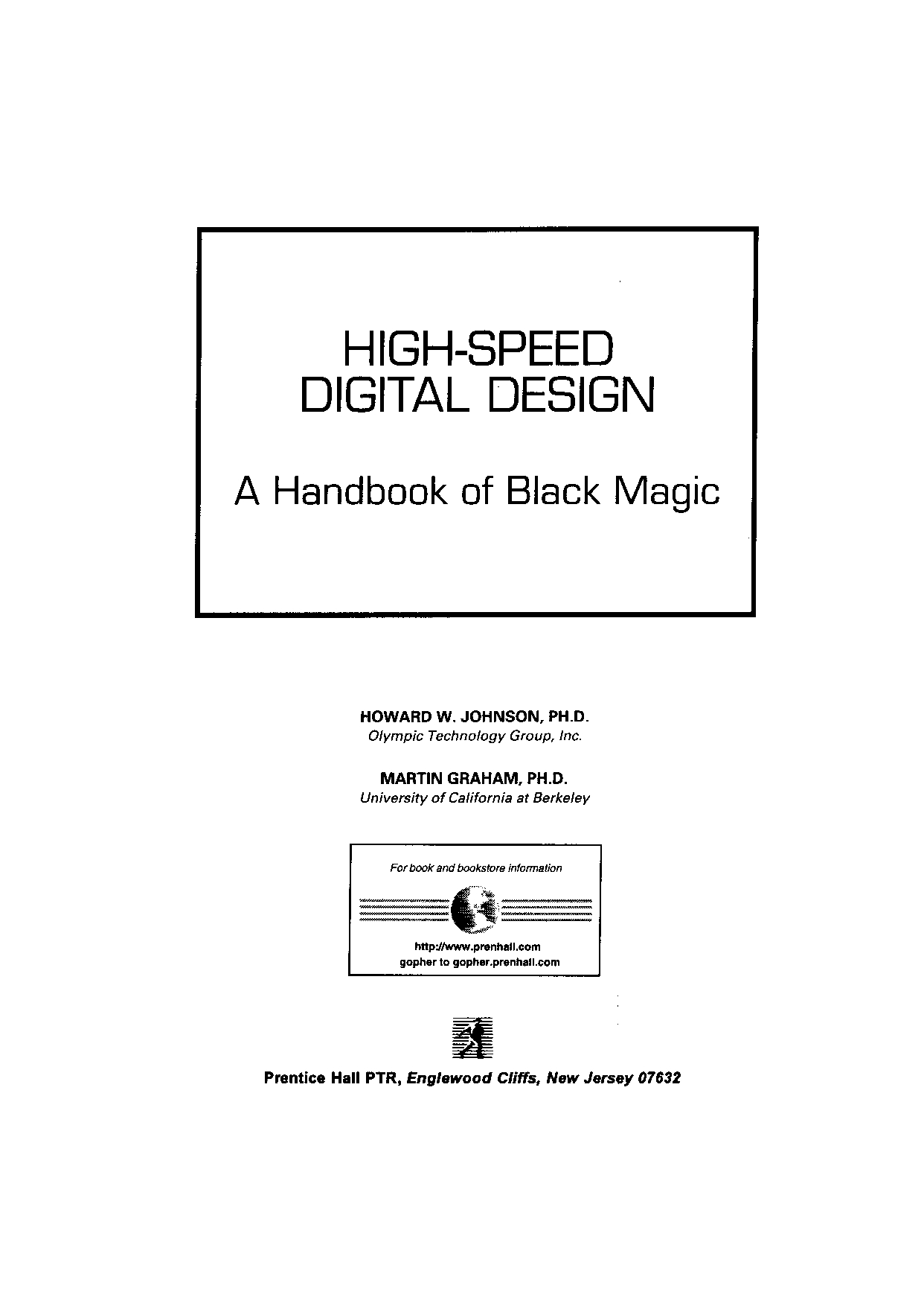 High-speed Digital Design - Johnson & Graham PDF Download - Service manual - Repair manual PDF ...