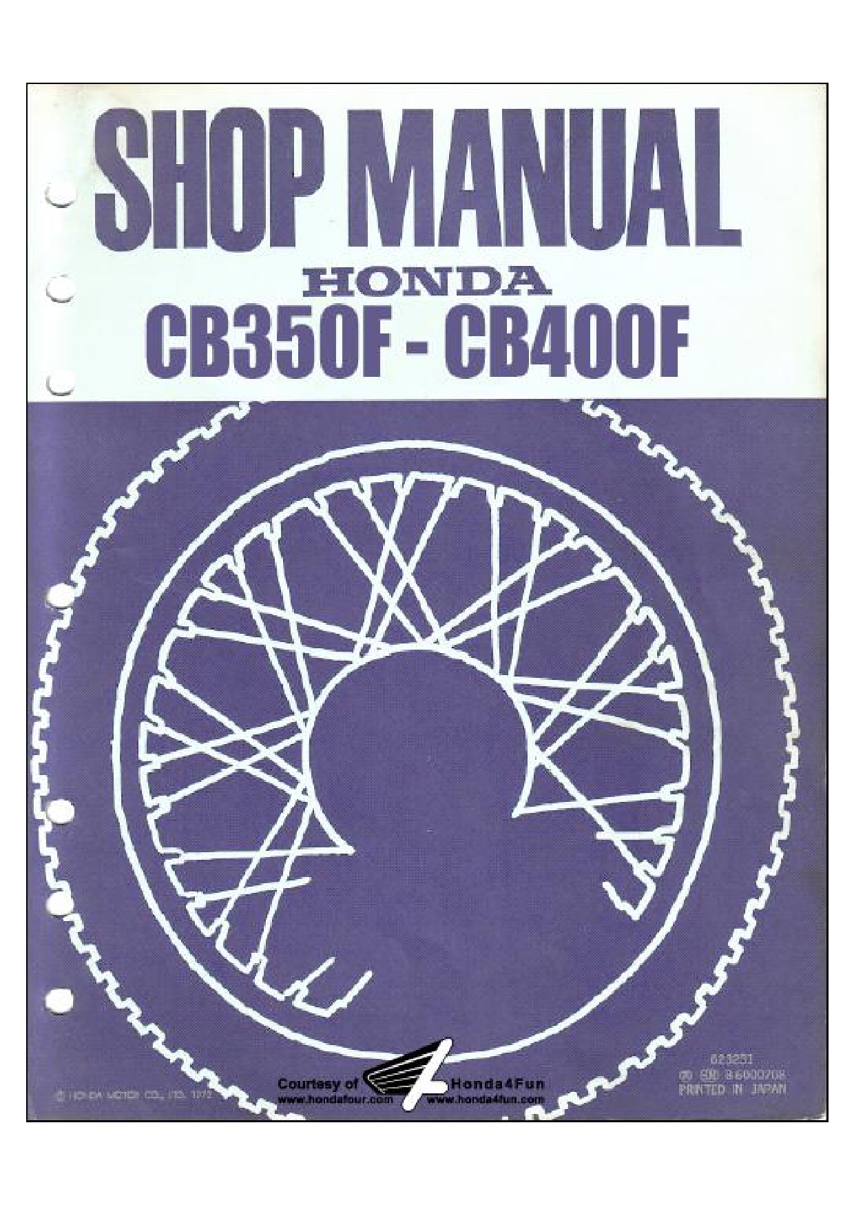 Honda CB 350 F CB 400 F Repair Manual PDF Download