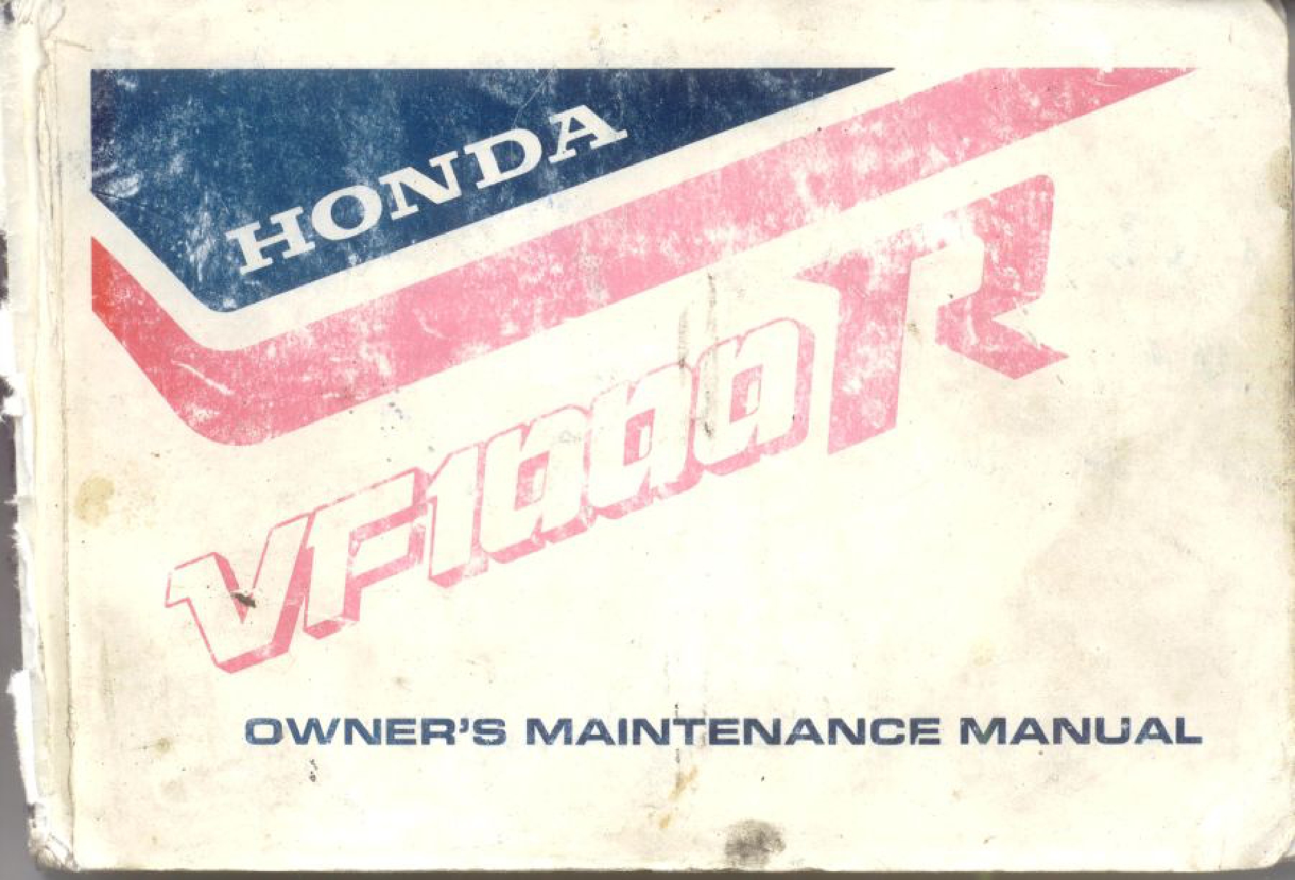 Honda VF 1000 R Maintenance manual PDF Download