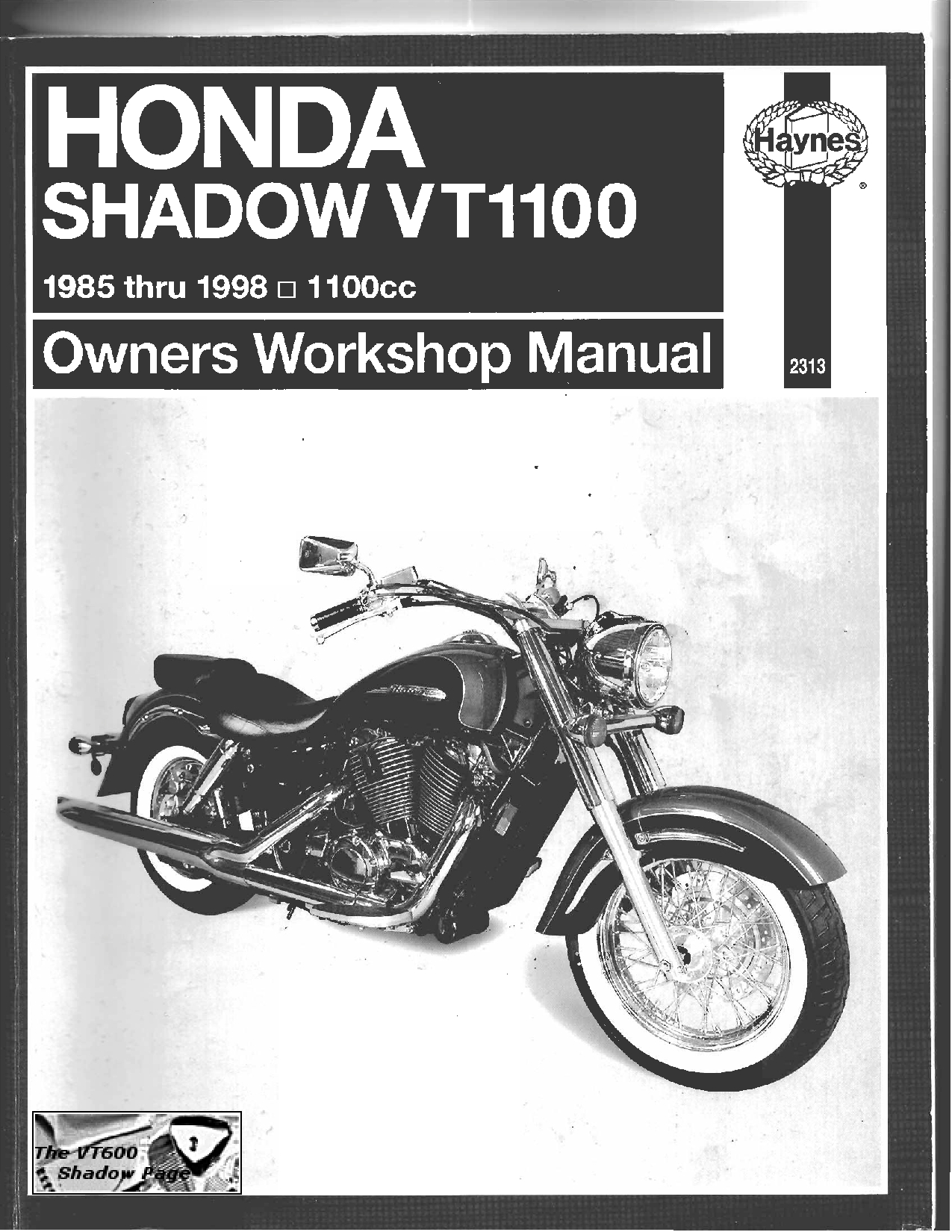 Honda VT 1100 1985 1998 Repair Manual PDF Download - Service manual ...