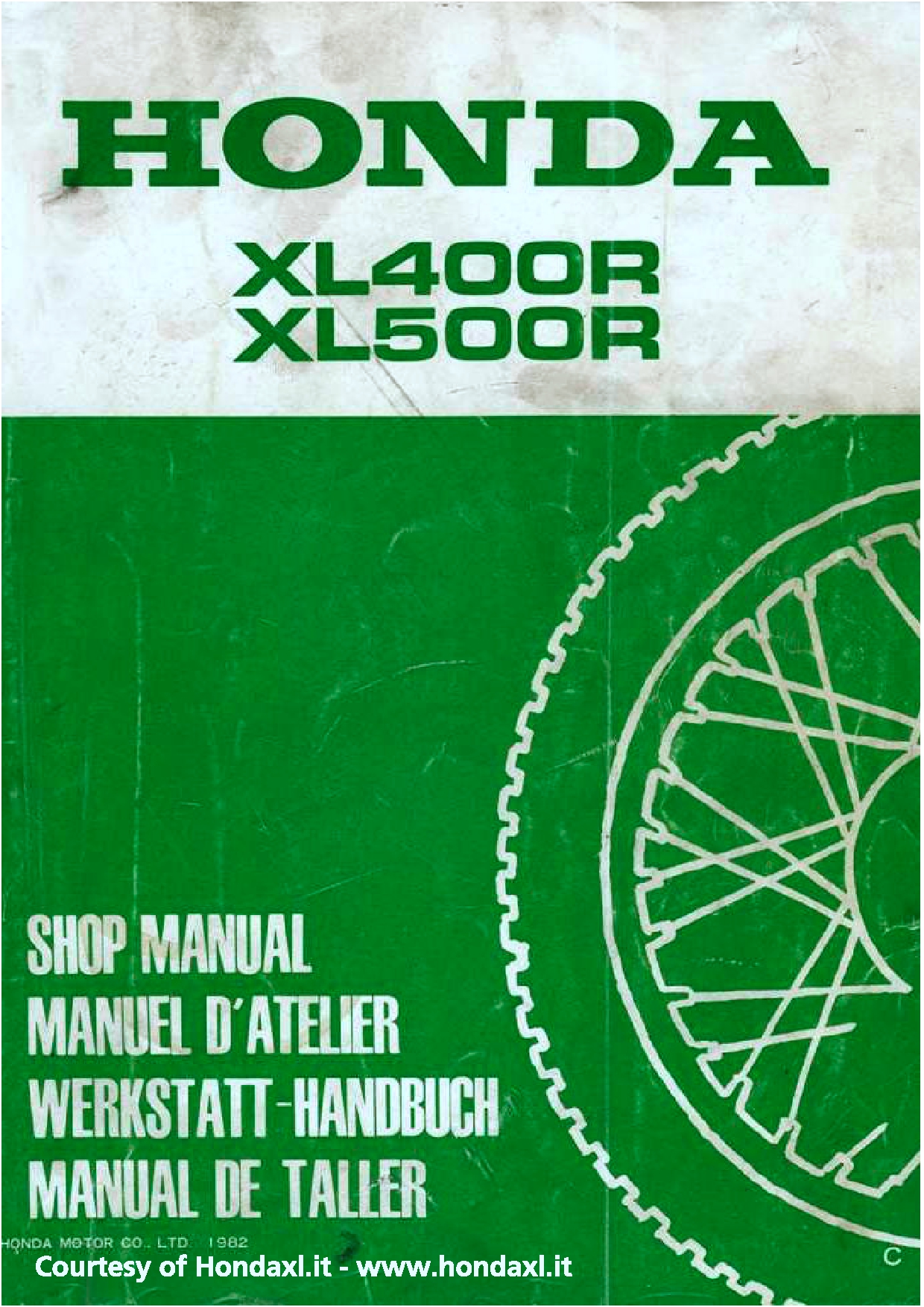 Honda XL 400 R XL 500 R 1982 Repair Manual PDF Download