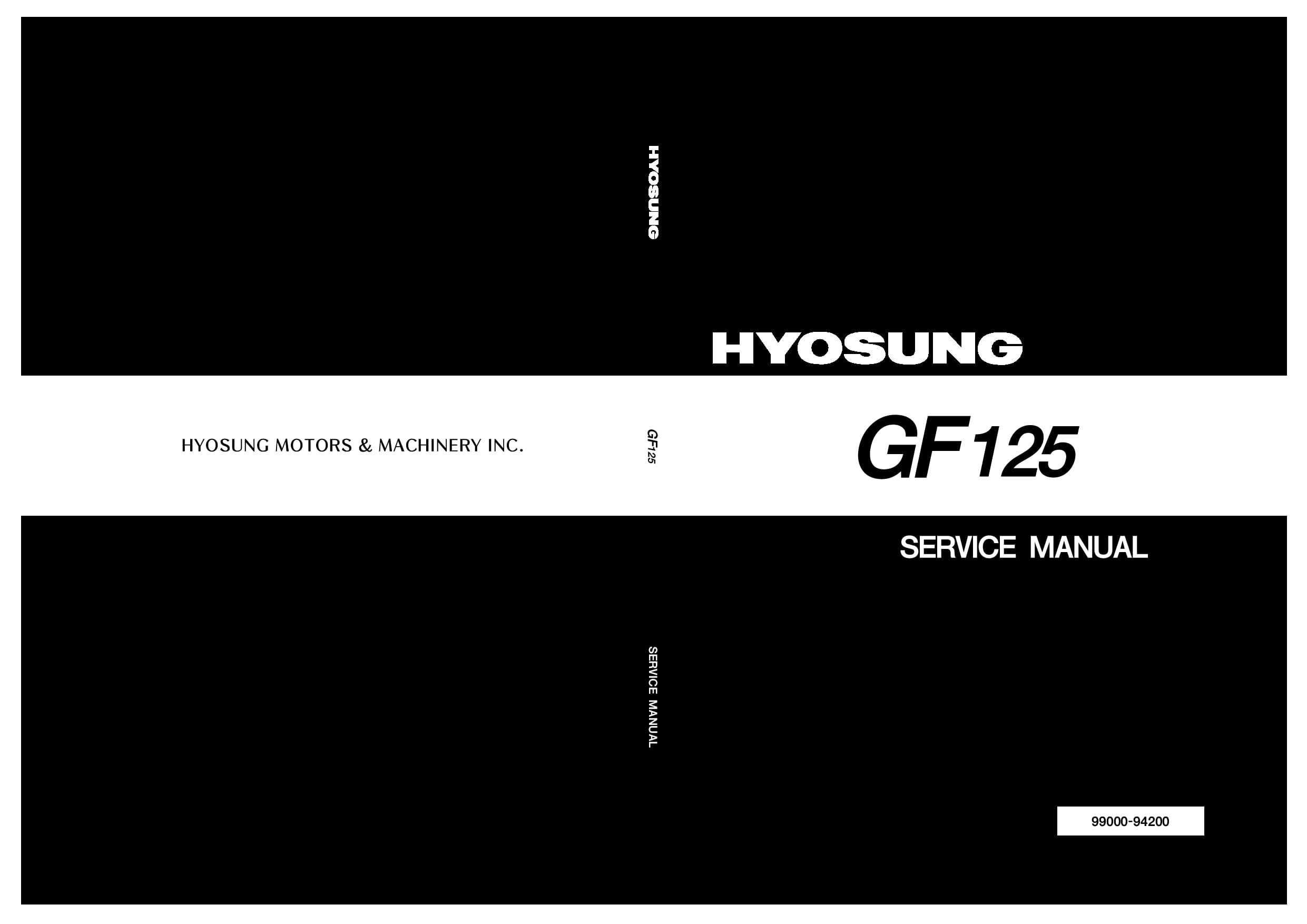 Hyosung GF 125 Repair Manual PDF Download
