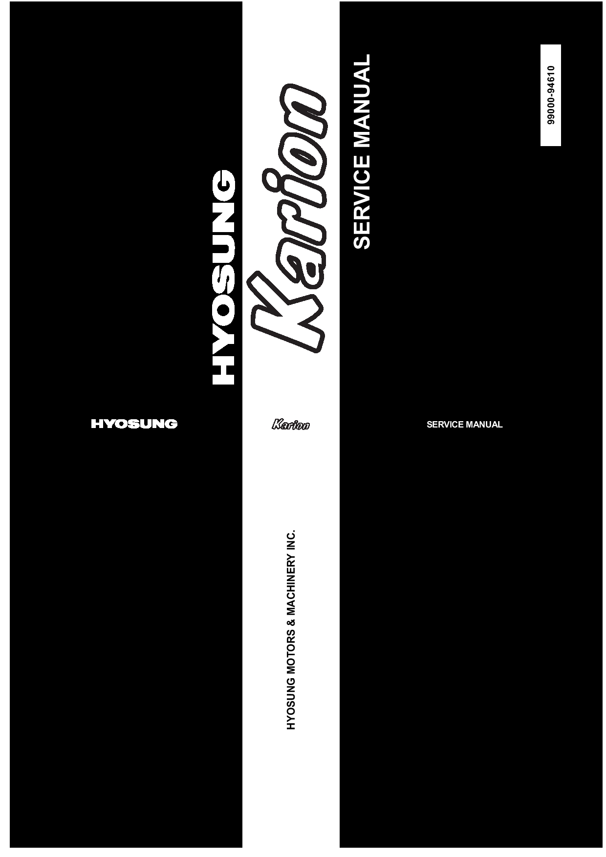 Hyosung Karion 125 Repair Manual PDF Download