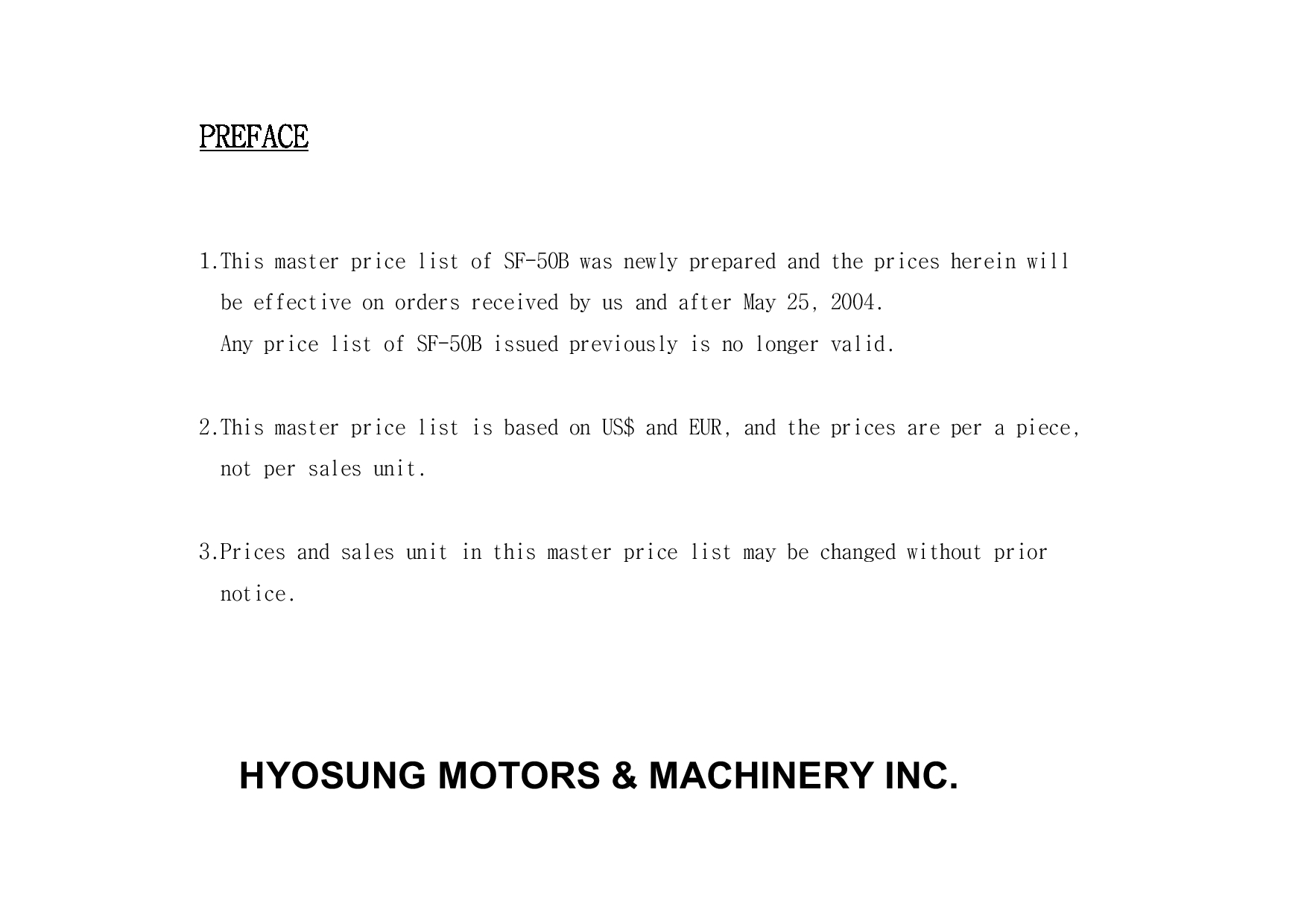 Hyosung Prima 50B Parts List PDF Download