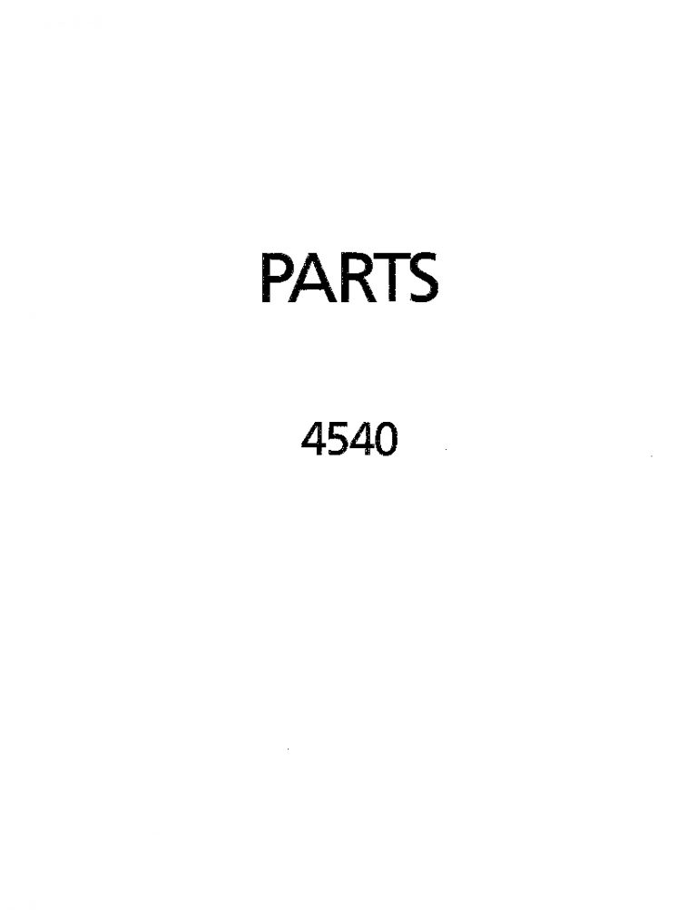 Kubota B4540 backhoe Part Manual PDF Download