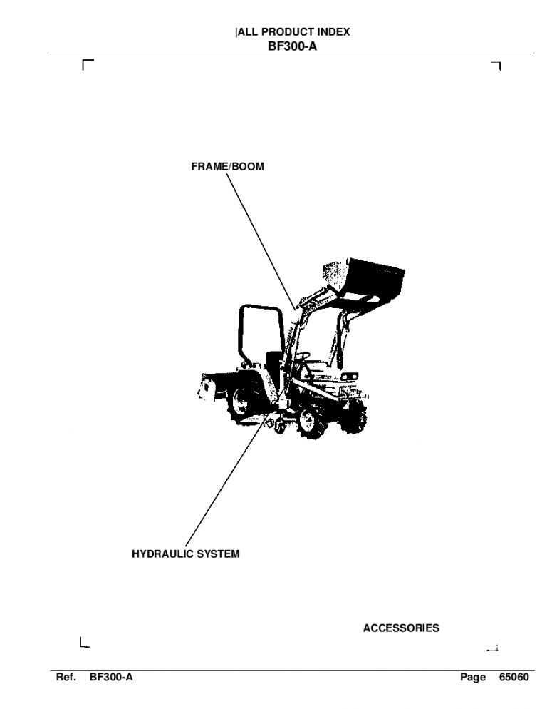 Kubota BF300A Part Manual PDF Download
