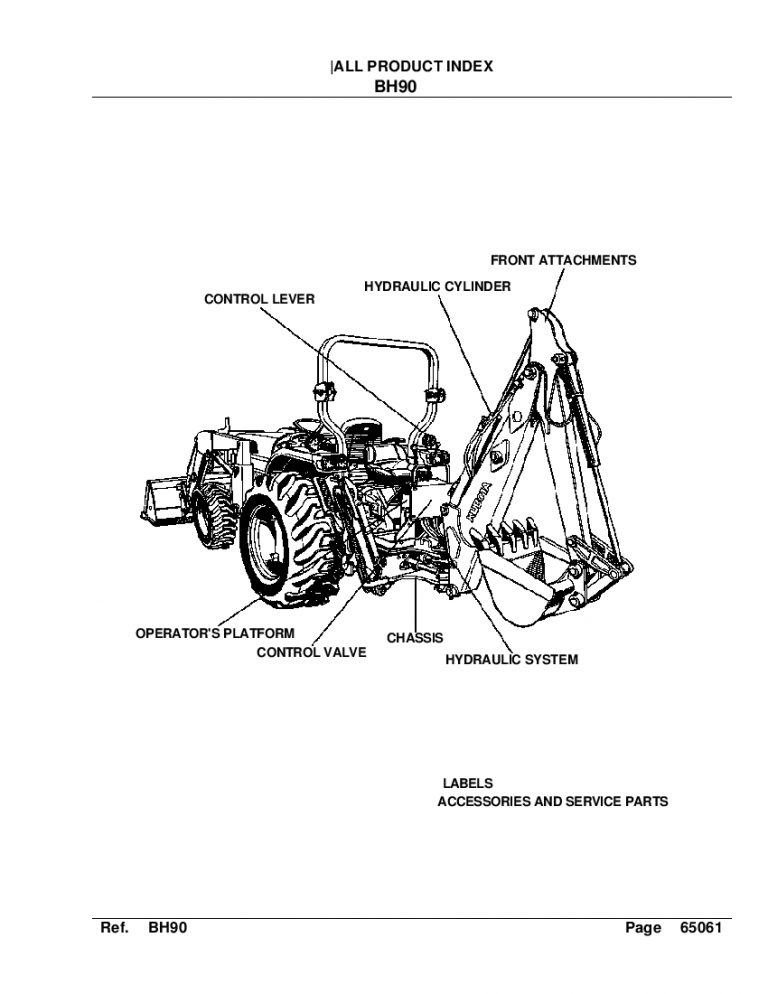 Kubota BH90 Part Manual PDF Download