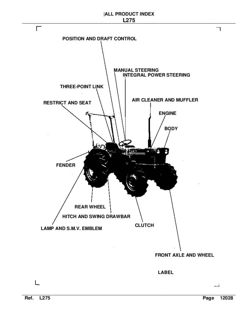Kubota L275 Part Manual PDF Download