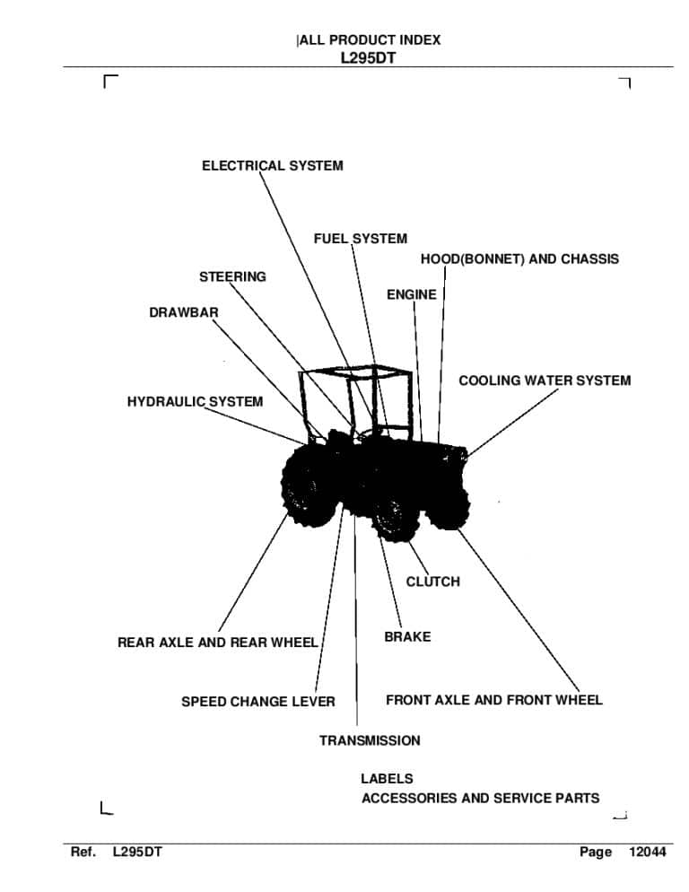Kubota L295DT Part Manual PDF Download