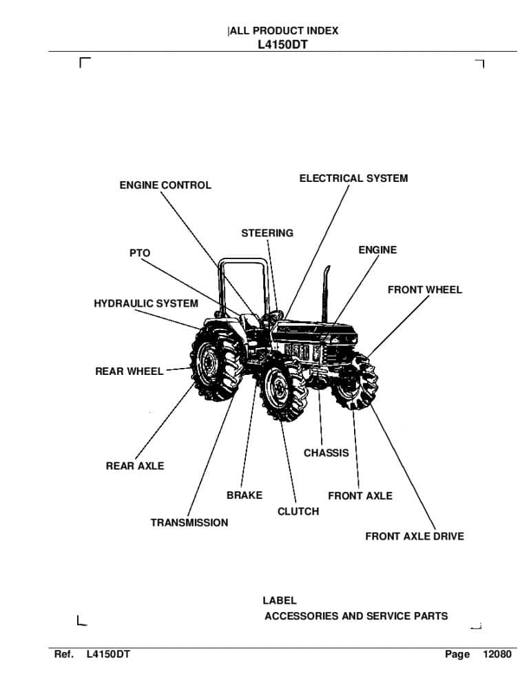 Kubota L4150DT[1] tractor Part Manual PDF Download