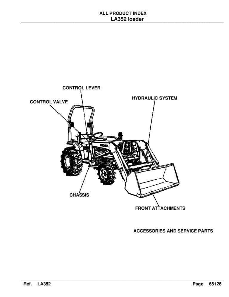 Kubota LA352 Part Manual PDF Download