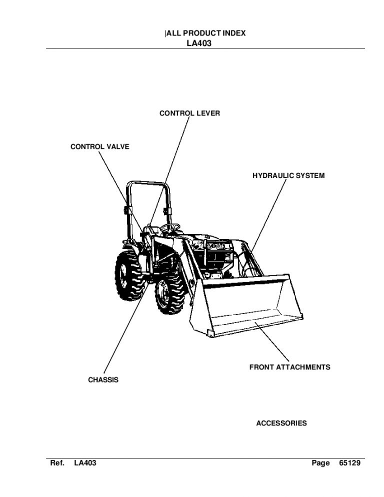 Kubota LA403 Part Manual PDF Download