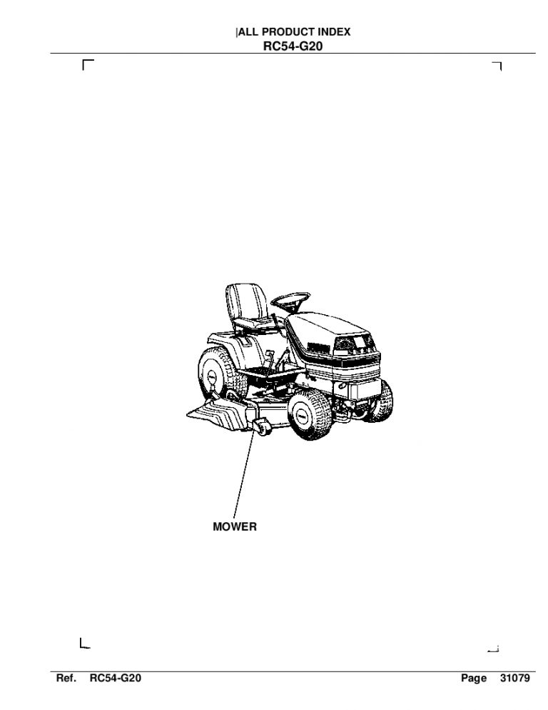 Kubota RC54 G20 Part Manual PDF Download