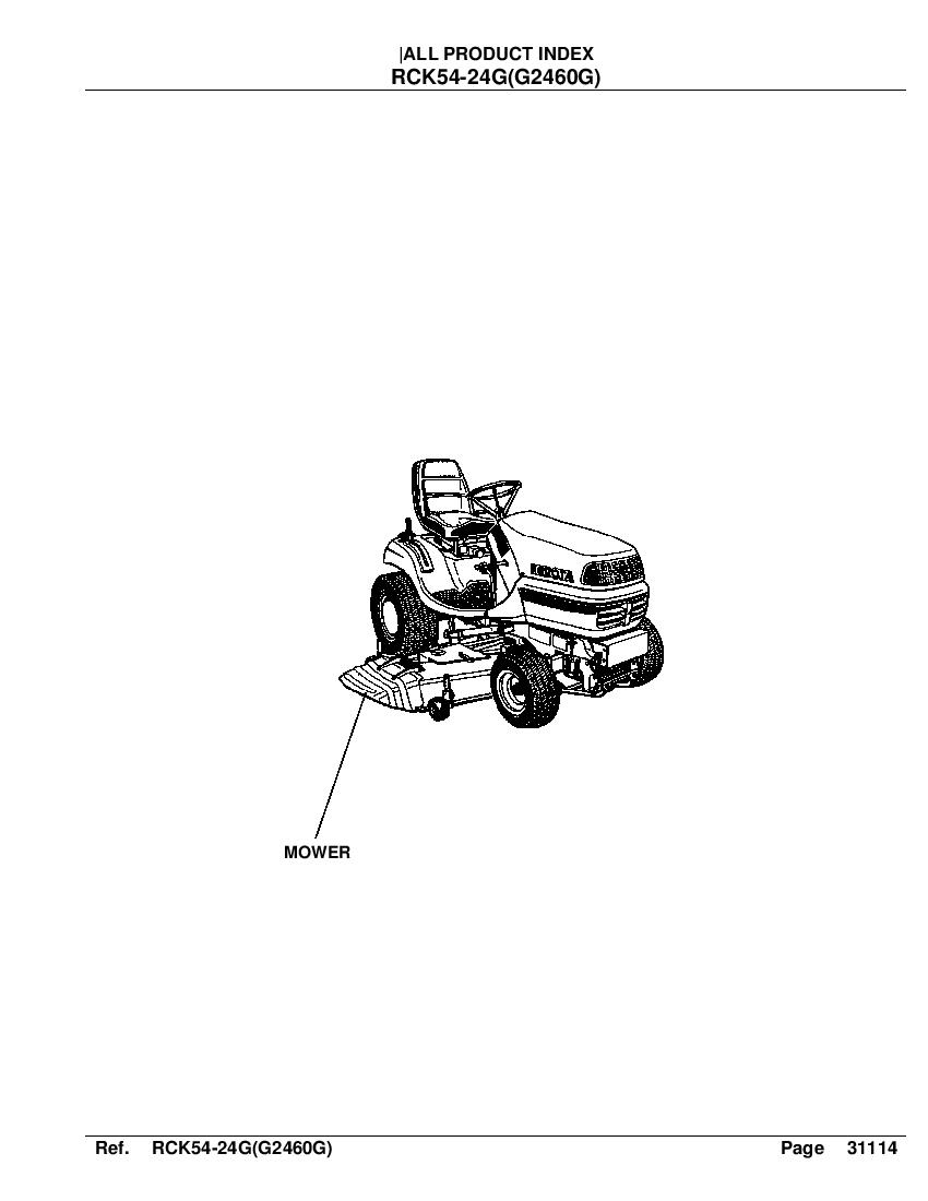 Kubota RCK54 24G Part Manual PDF Download