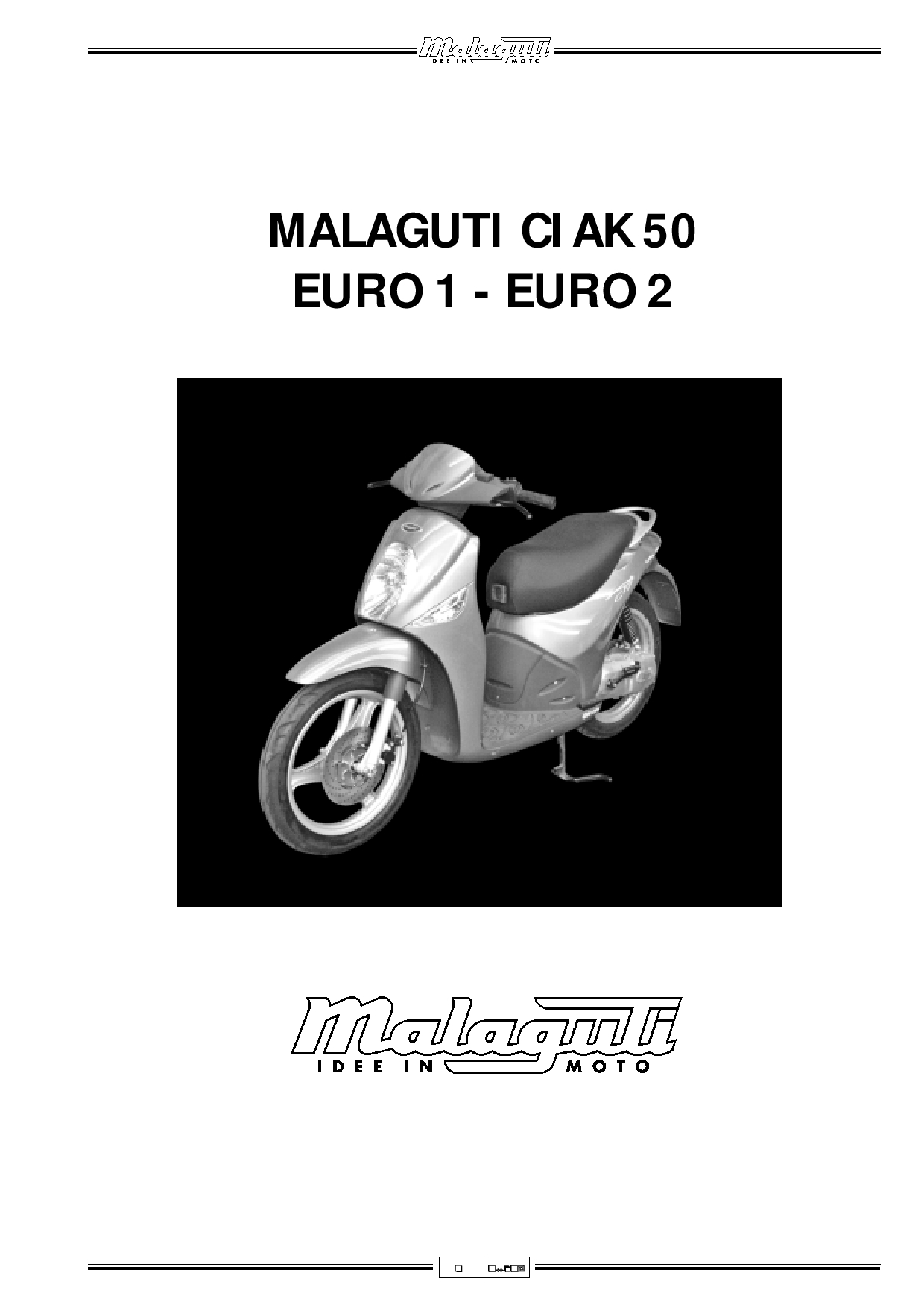 Malaguti Ciak 50 E1-E2 Repair Manual PDF Download