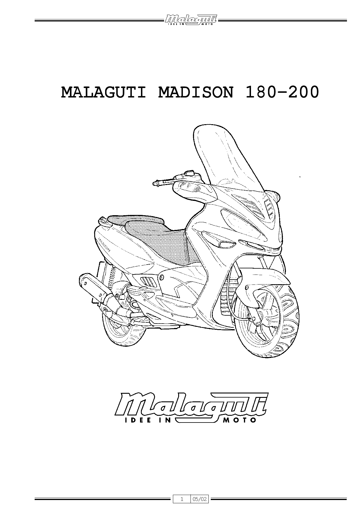 Malaguti Madison 180 200 Service Manual PDF Download