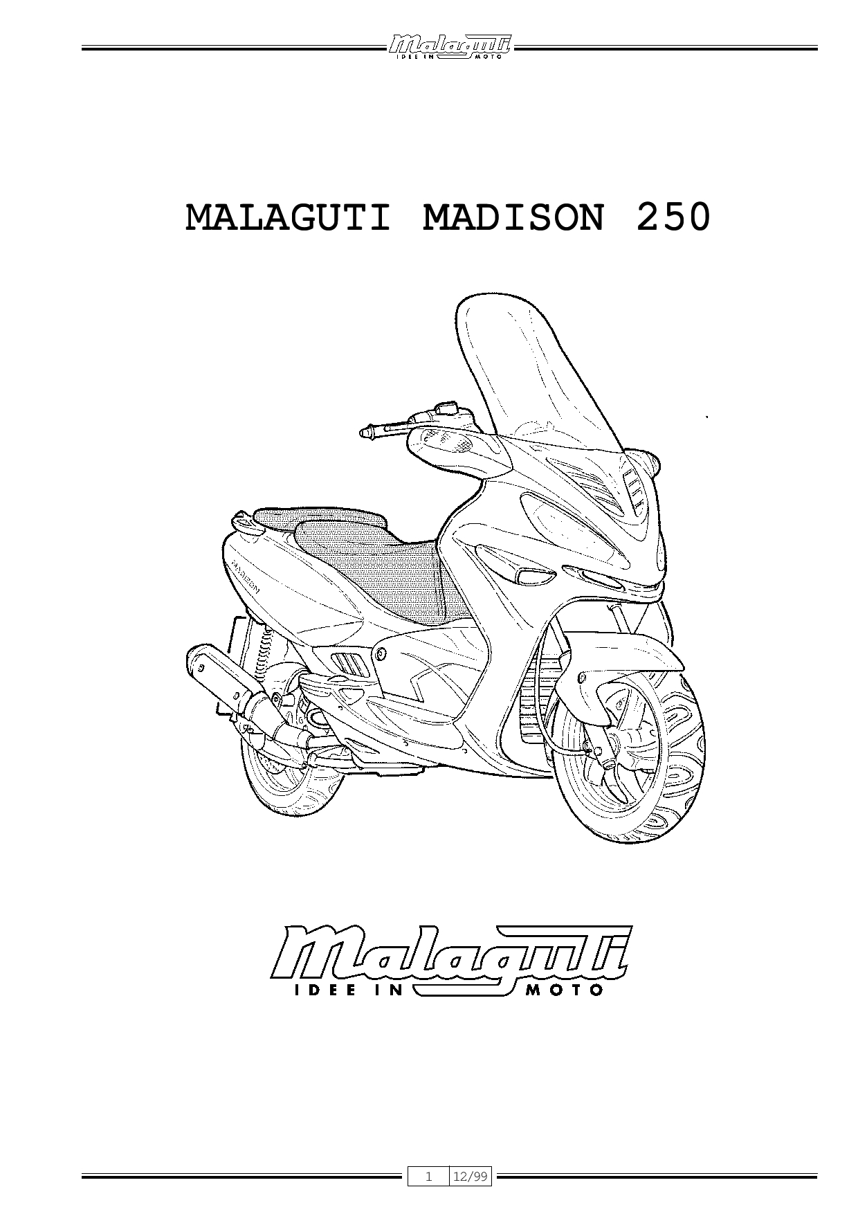 Malaguti Madison 250 Service Manual PDF Download