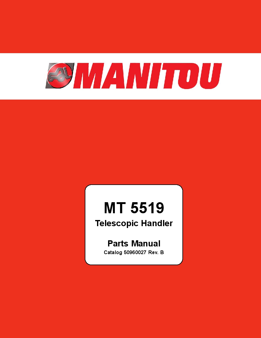 Manitou Forklift MT5519-50960027B Parts Manual PDF Download