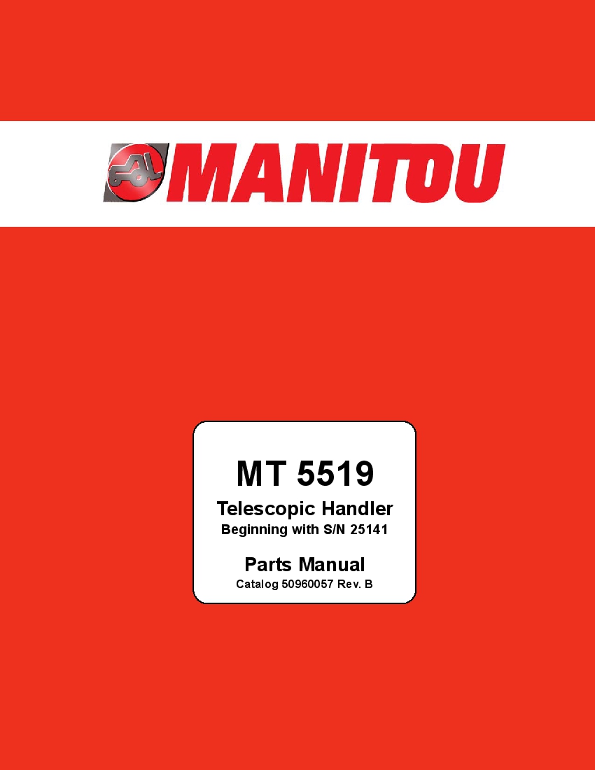 Manitou Forklift MT5519-50960057B Parts Manual PDF Download