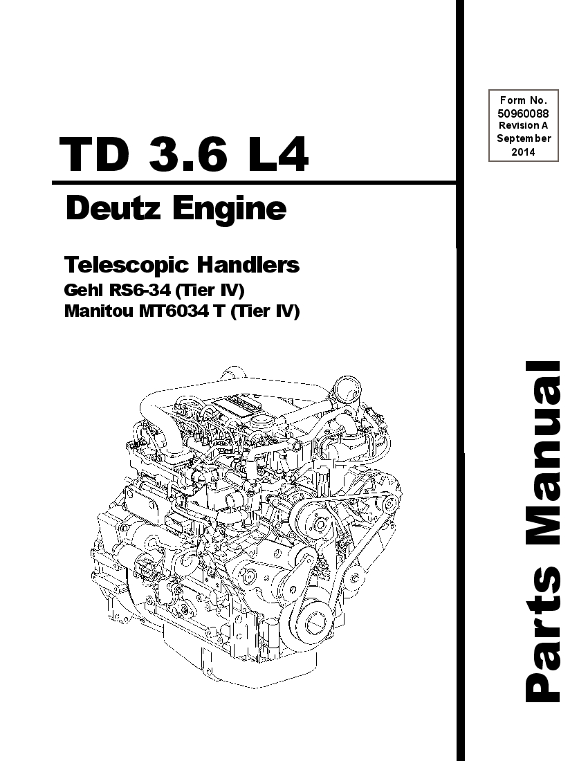 Manitou Forklift MT6034T-50960088A Parts Manual PDF Download