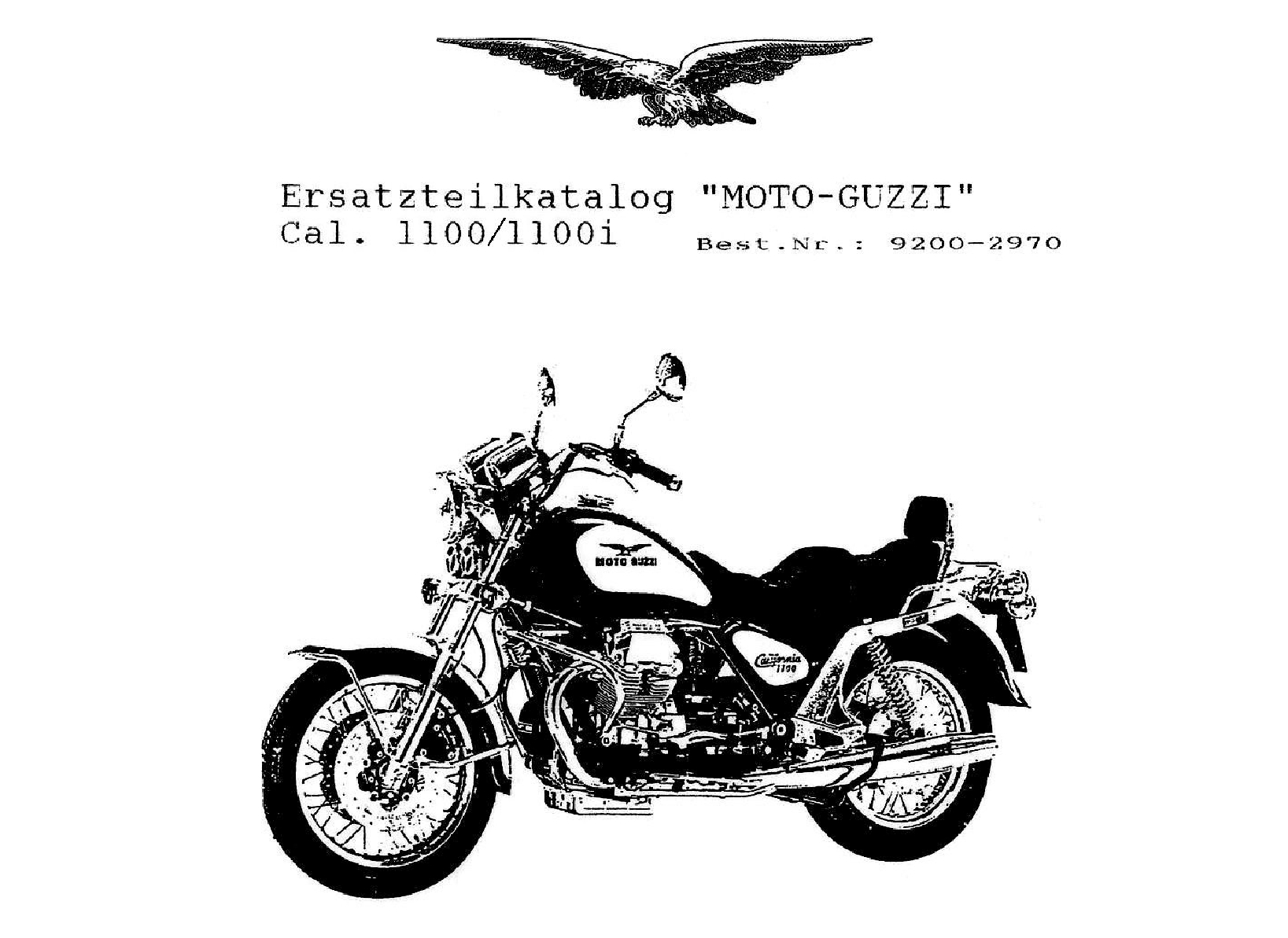 Moto Guzzi 1100 California Parts List PDF Download