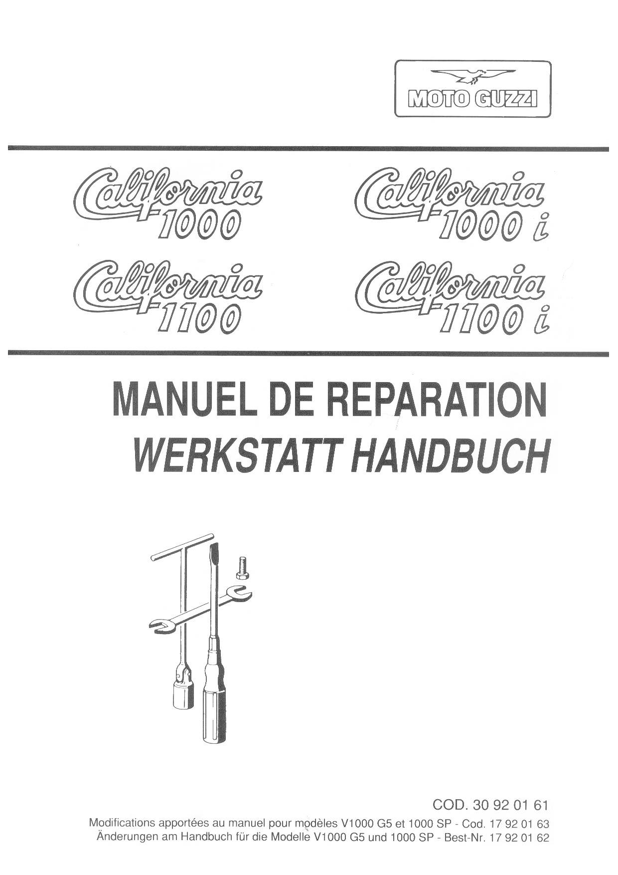 Moto Guzzi California 1000 1100 Repair Manual PDF Download