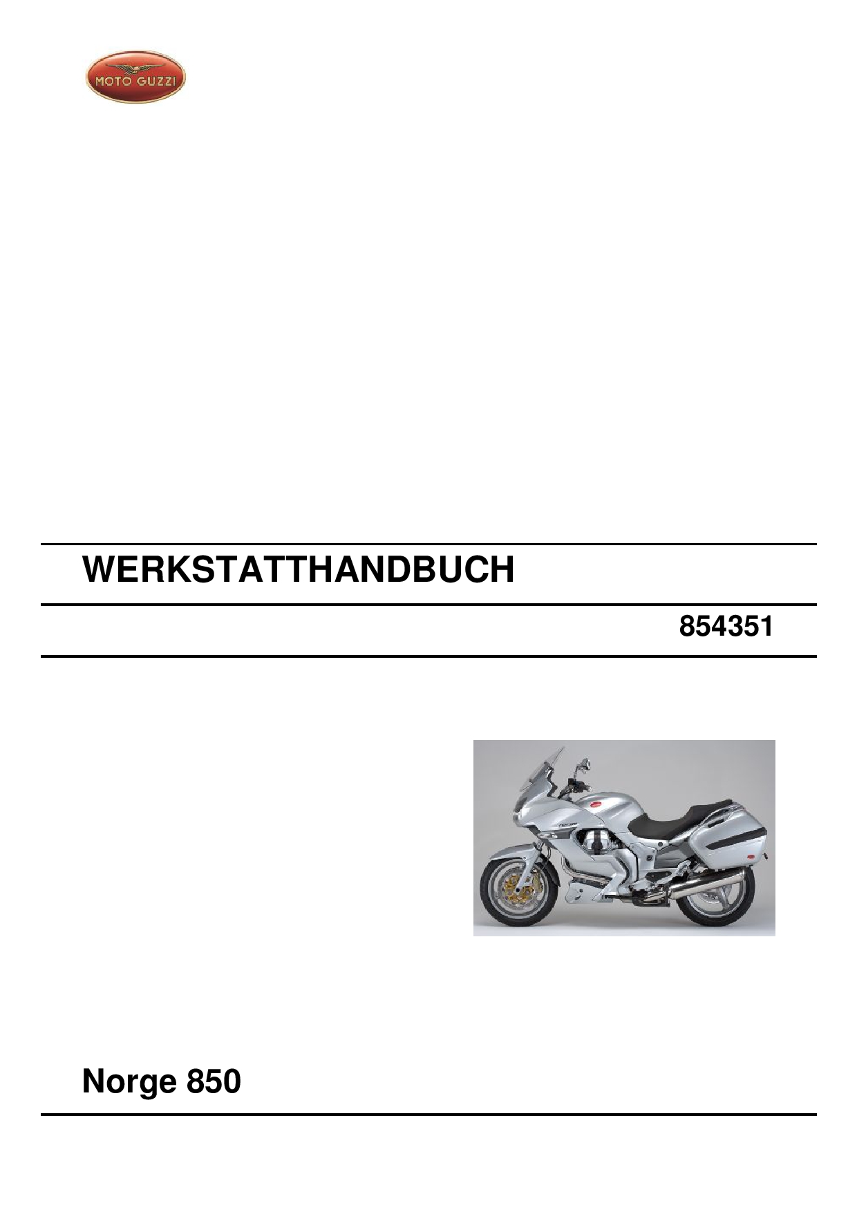 Moto Guzzi Norge 850 2008 Repair Manual PDF Download