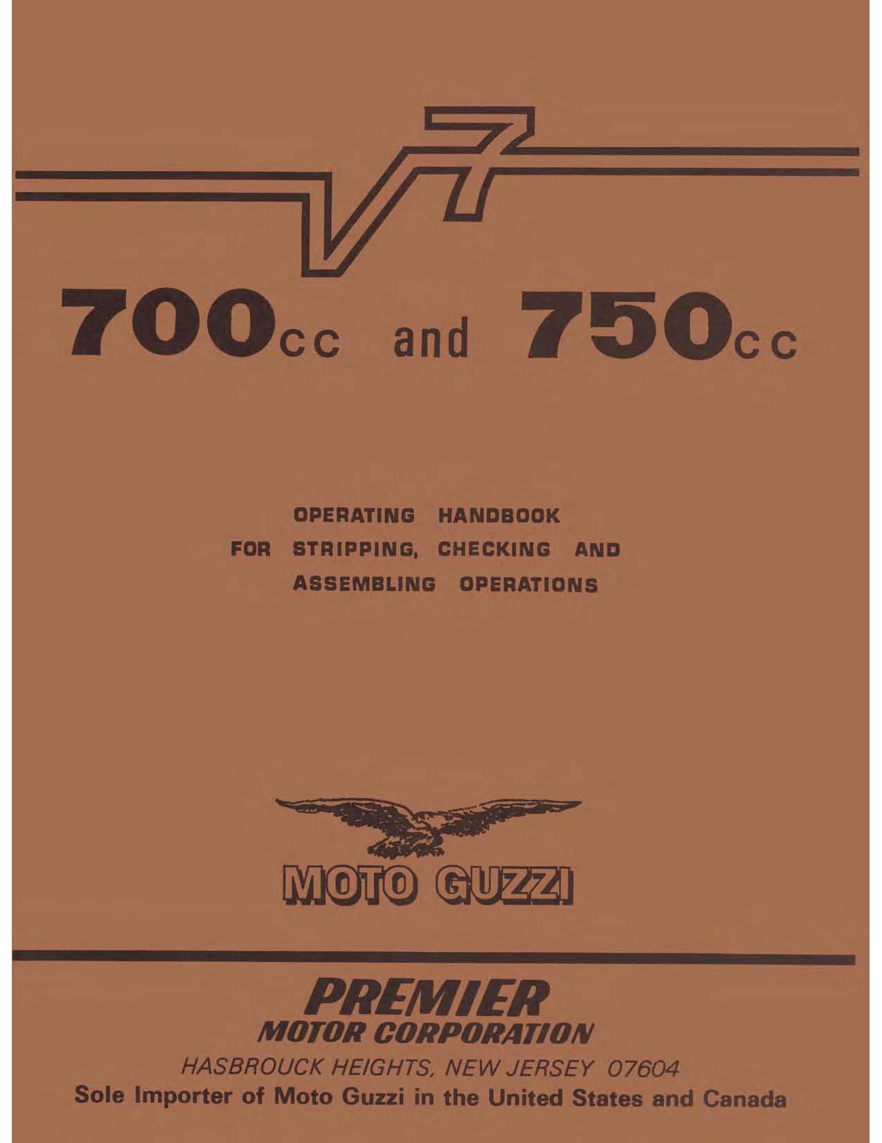 Moto Guzzi V7 V7 Special Repair Manual PDF Download