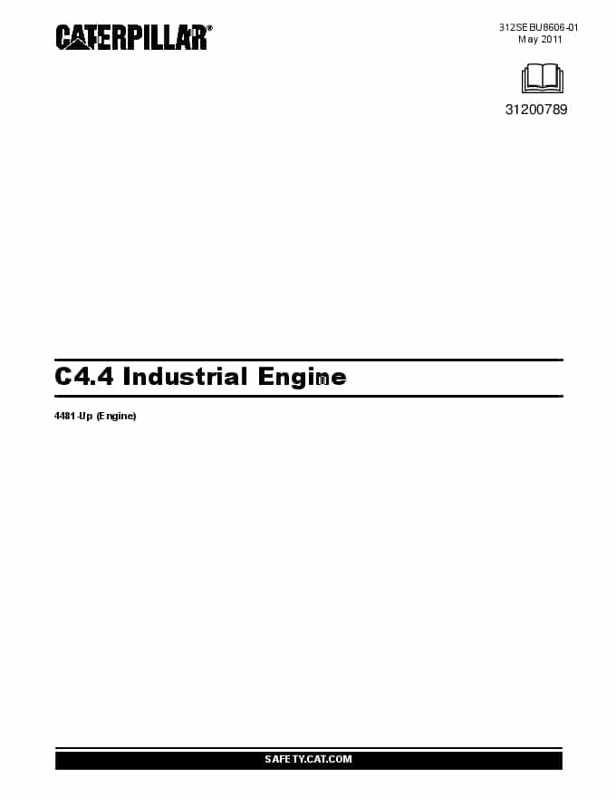 Cat Telehandler C4.4 Industrial Engine Operation and Maintenance Manual PDF Download