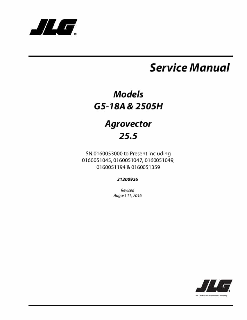 Deutz-Fahr Agrovector G5-18A, 2505H 25.5 Service manual PDF Download