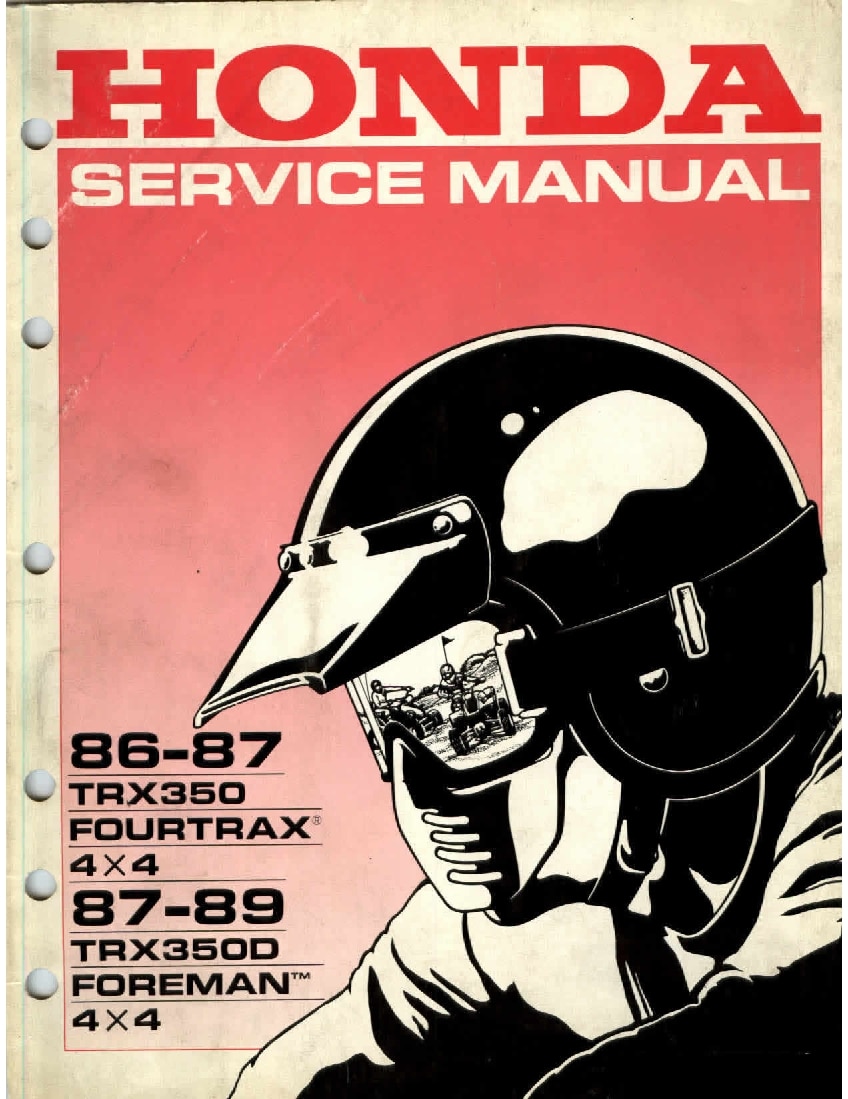 1988 honda fourtrax 300 service manual free pdf download