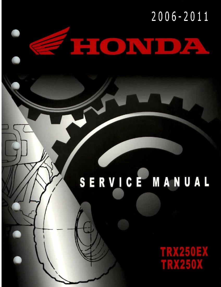 Honda Trx250ex Trx250x 2006-2011 Service Manual Repair PDF Download